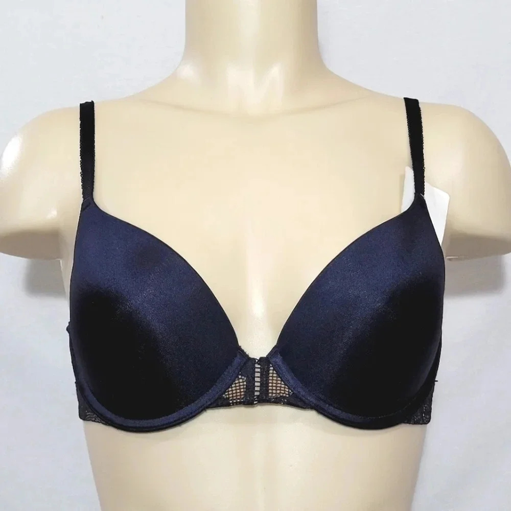 34C Maidenform 7175 90th Anniversary Push Up Underwire Bra Black New with Tags